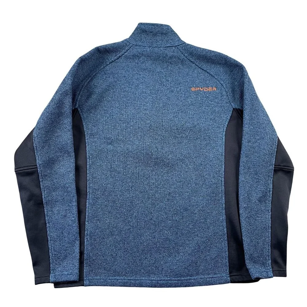 Spyder 1/2 Zip Fleece‎ Mens Large Outbound Blue & Black Half Zip
